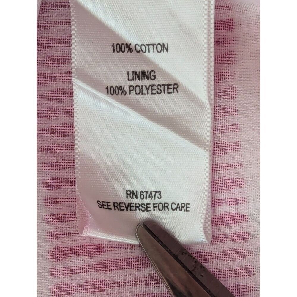 Taylor Dress Womens Size 10 Fit & Flare Pleated Pink Wht Striped Coastal Cool - Picture 15 of 16